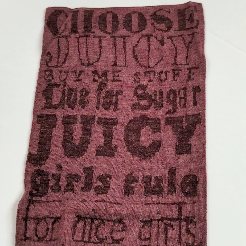 Juicy Couture Wool Blend Graffiti Scarf